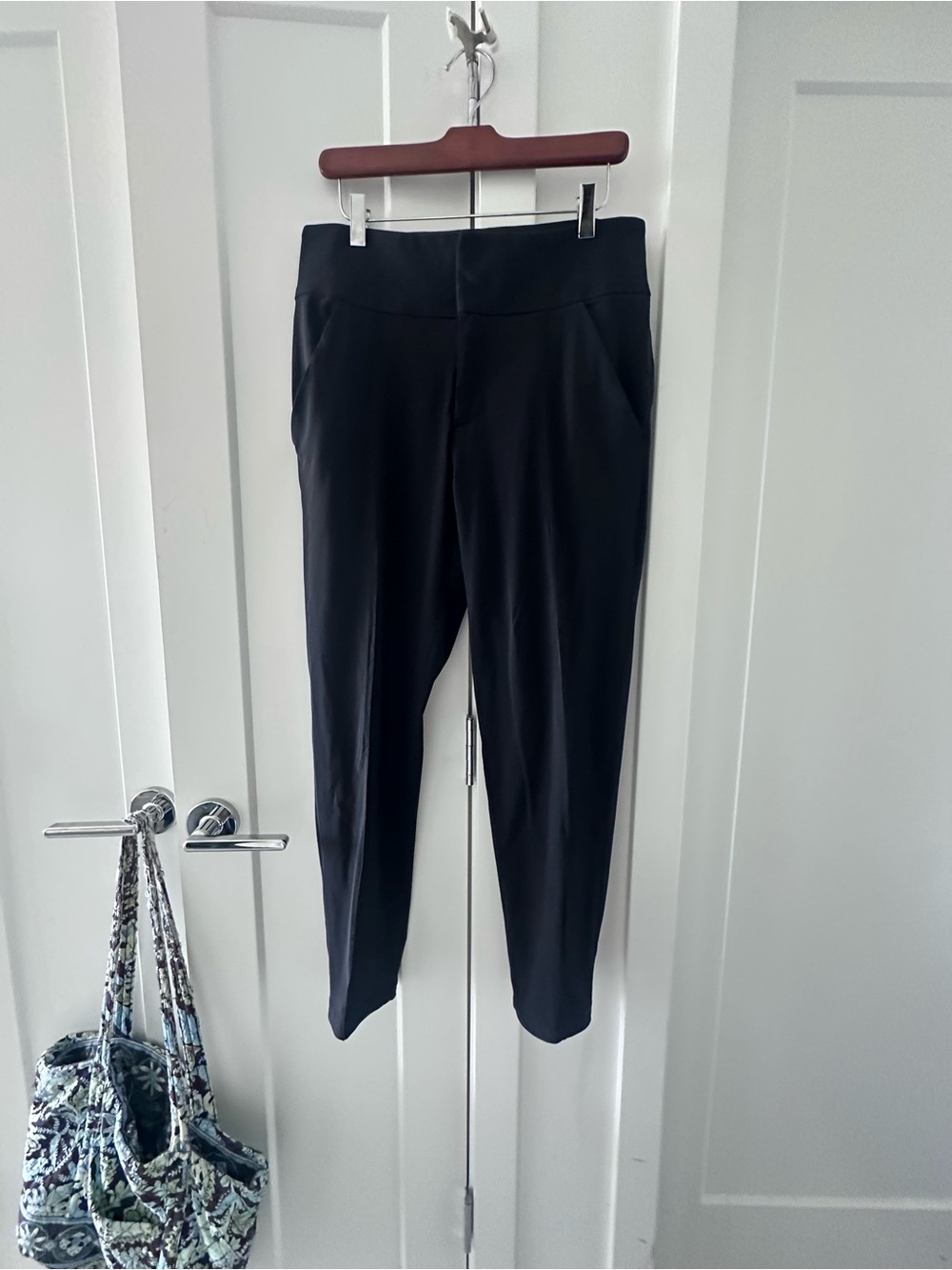 Black Lululemon High Rise Tapered Pants